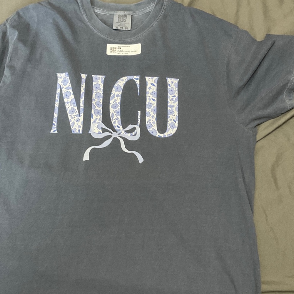 Comfort Colors Gray NICU Graphic Tee